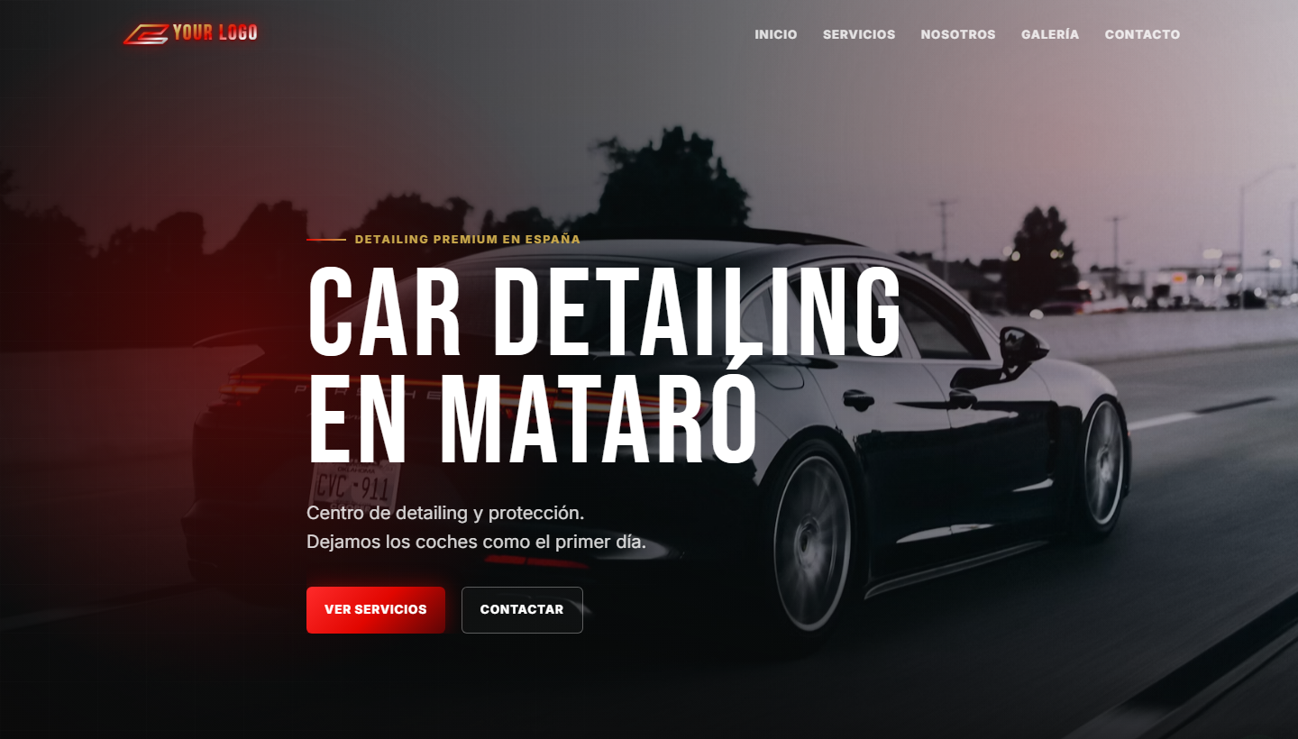 Ejemplo de landing page moderna