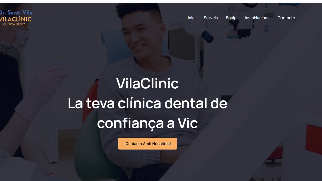 Portada de la landing page de VilaClínic